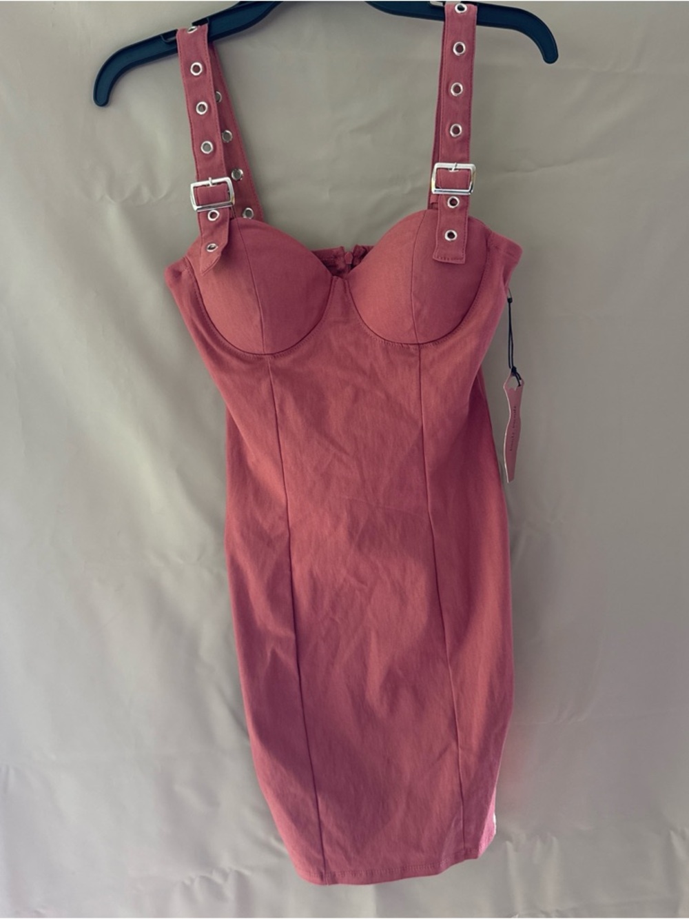 Women's Haute Monde rose pink dress with Buckle Straps